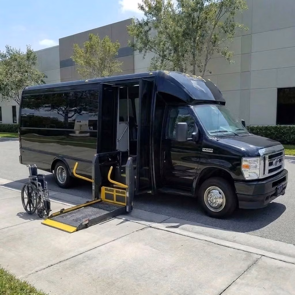saratoga 18 passenger minibus wheelchair lift