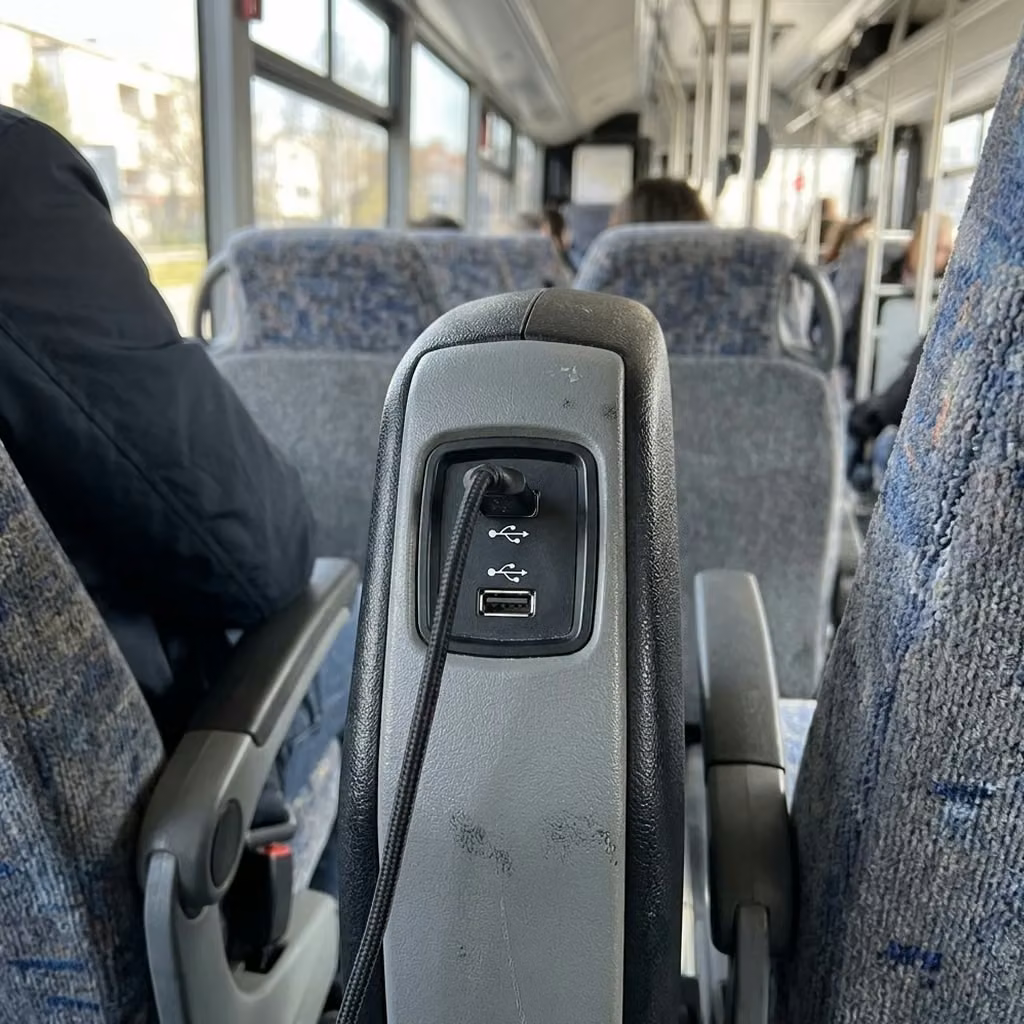 saratoga 28 passenger minibus usb charging