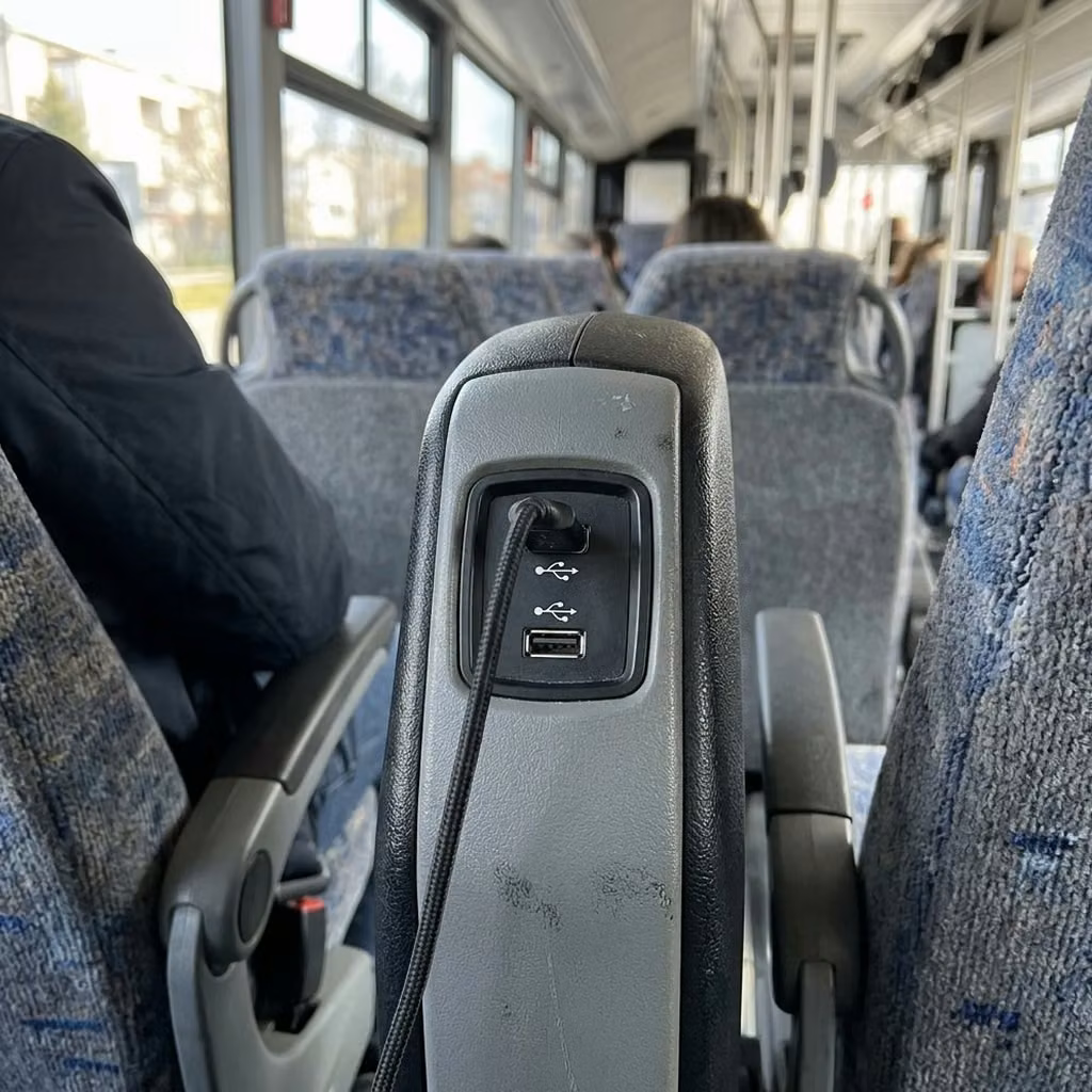 saratoga 35 passenger minibus usb charging