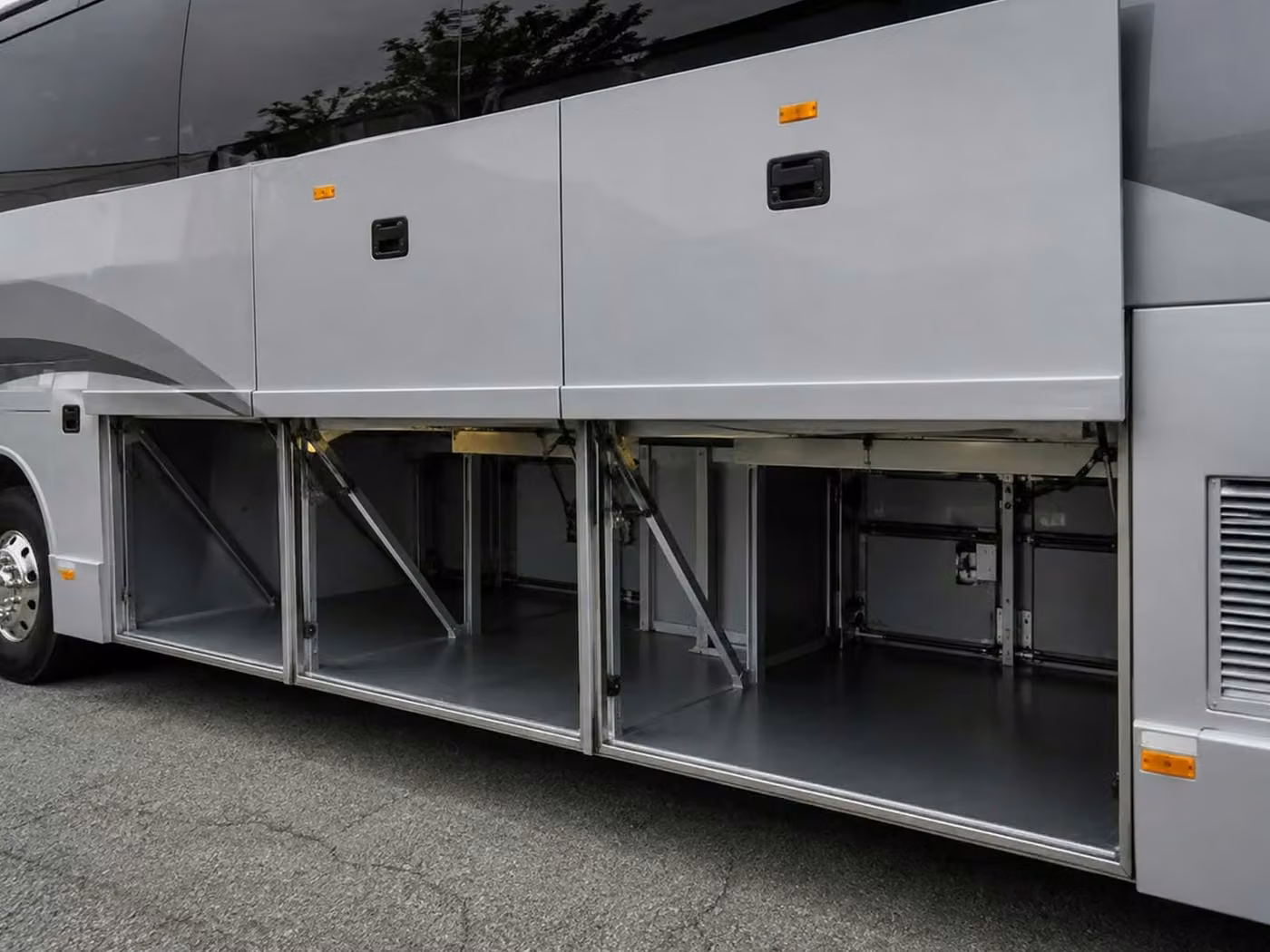 saratoga charter bus under bus storage