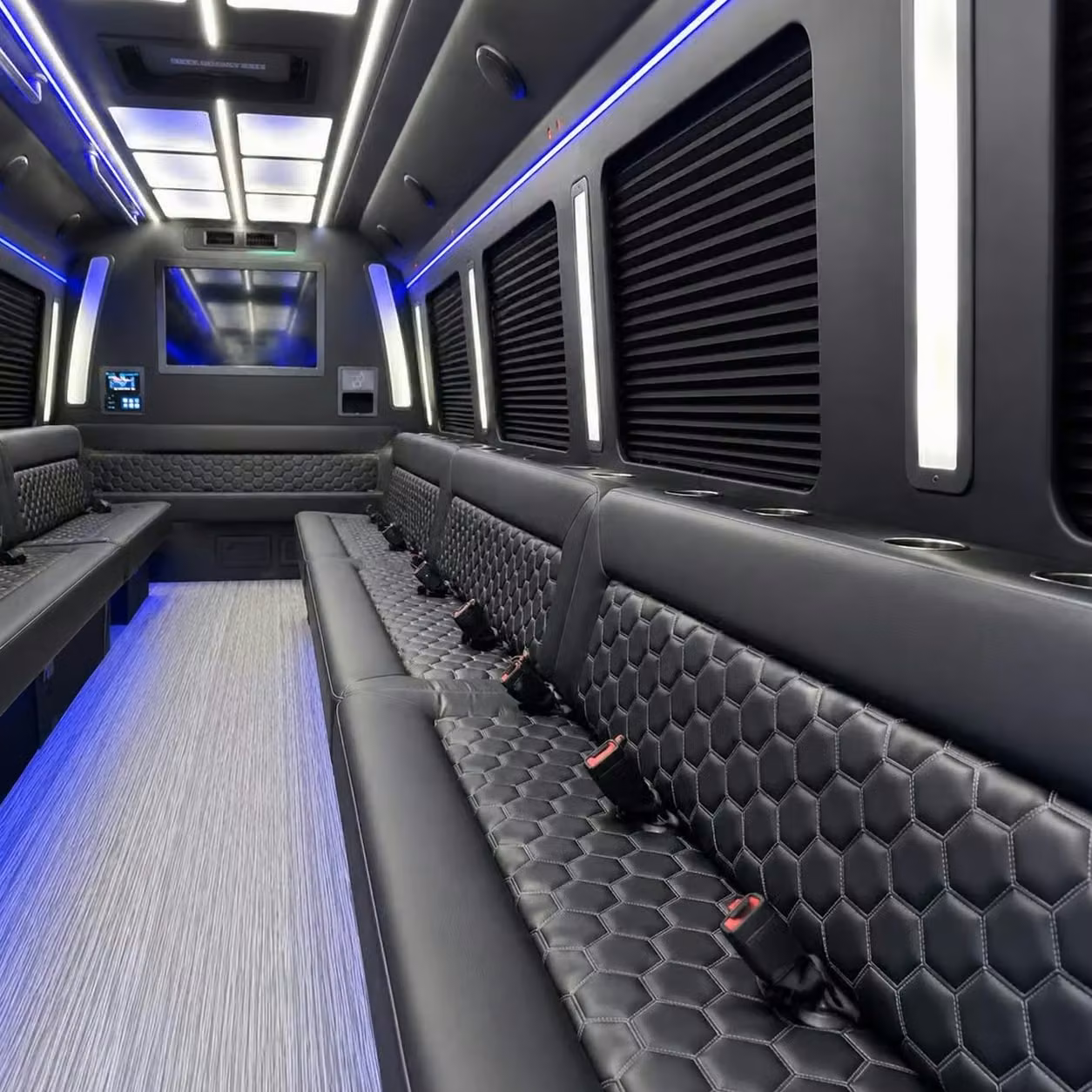 saratoga party bus party lighting