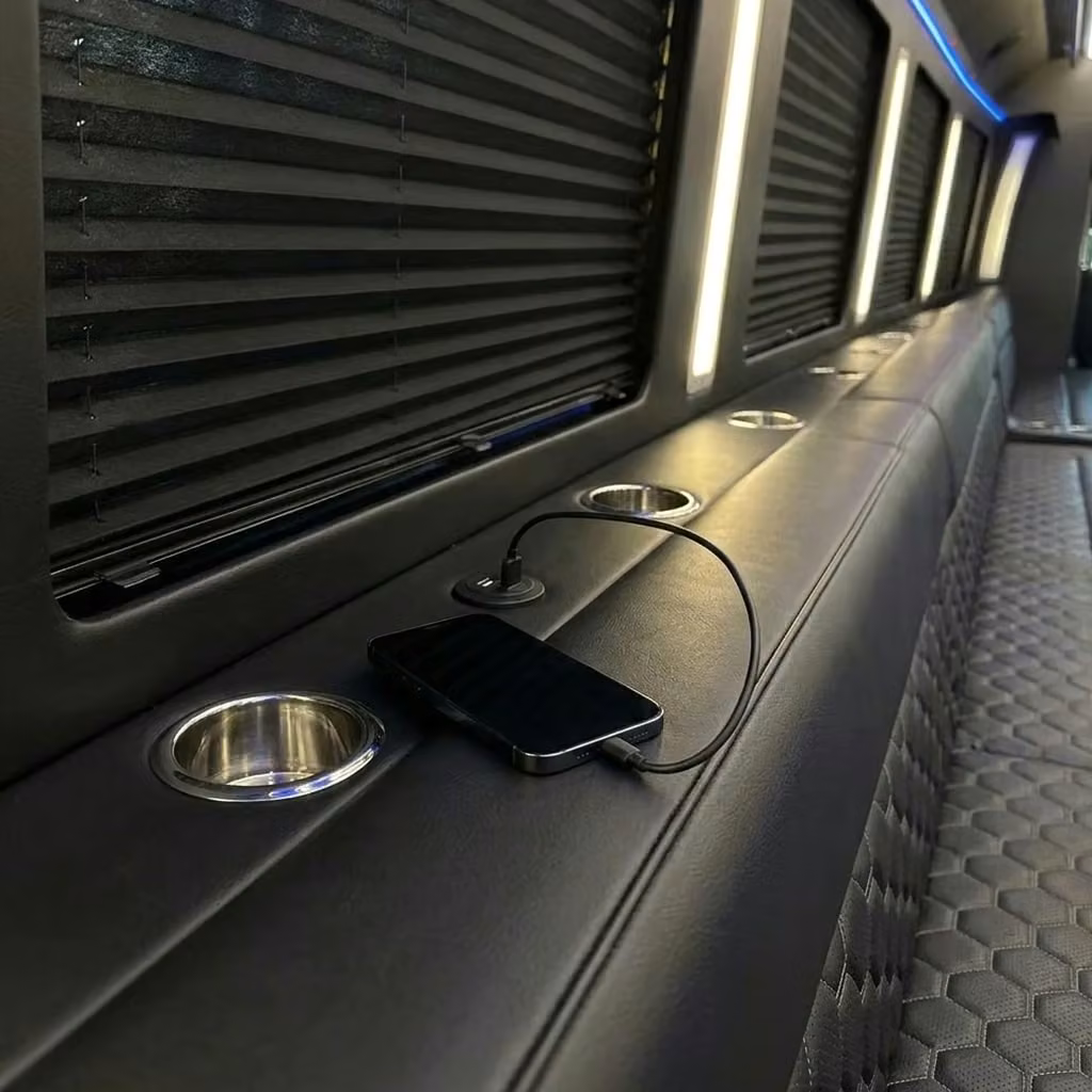 saratoga party bus usb charging