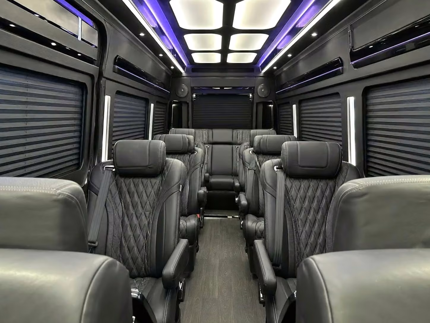 saratoga sprinter van rental with driver reclining seats