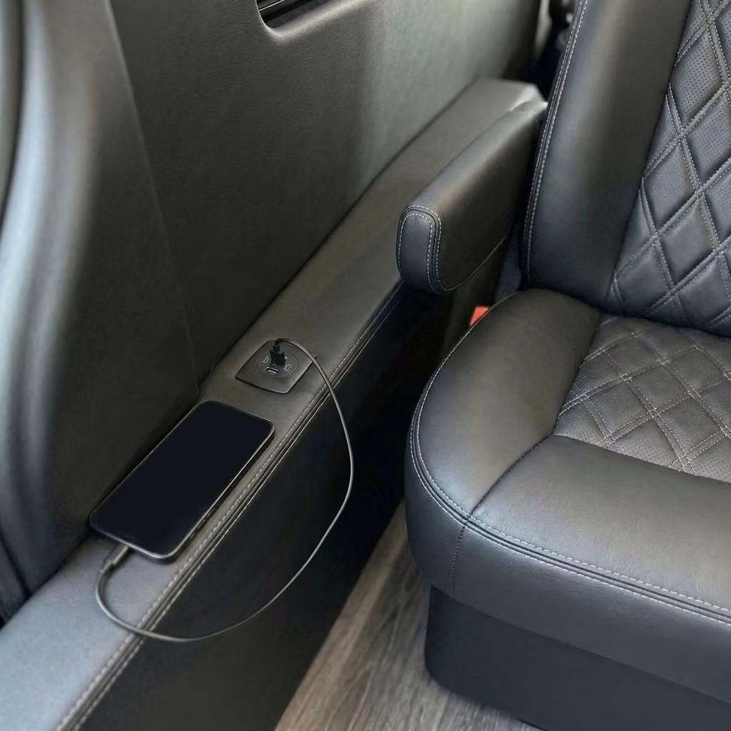 saratoga sprinter van rental with driver usb charging